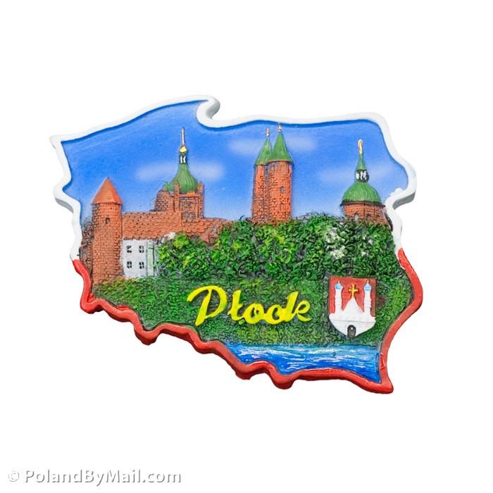 Poland Map Magnet - Plock, Cathedral