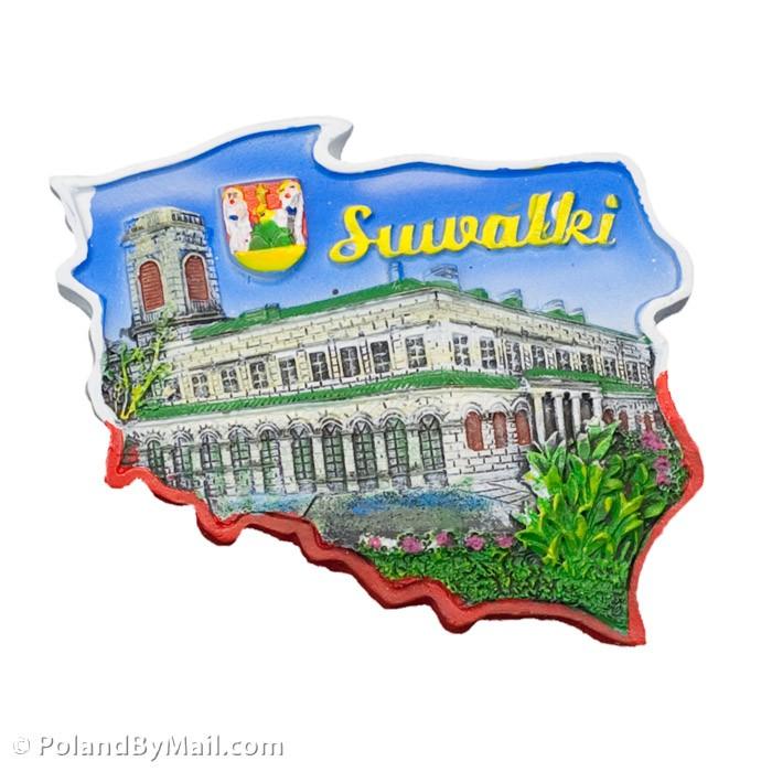Poland Map Magnet - Suwalki, Town Hall