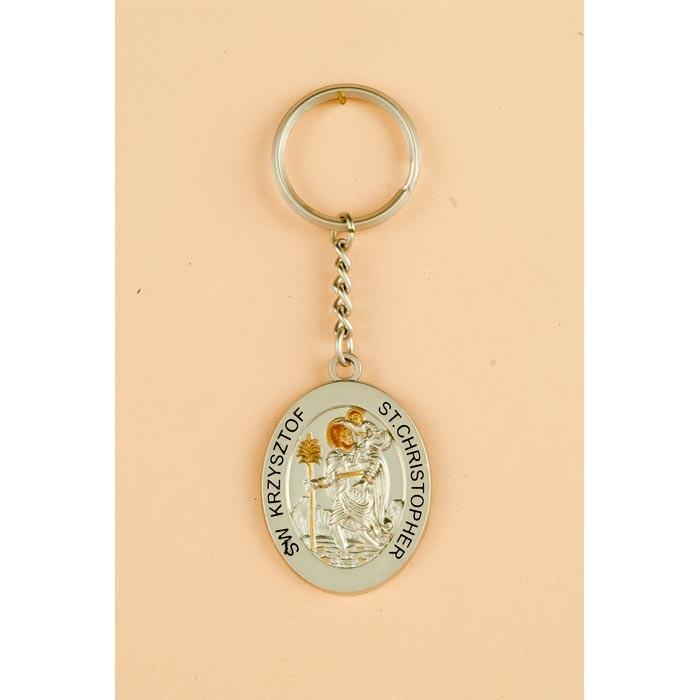 Metal Keychain - St. Christopher