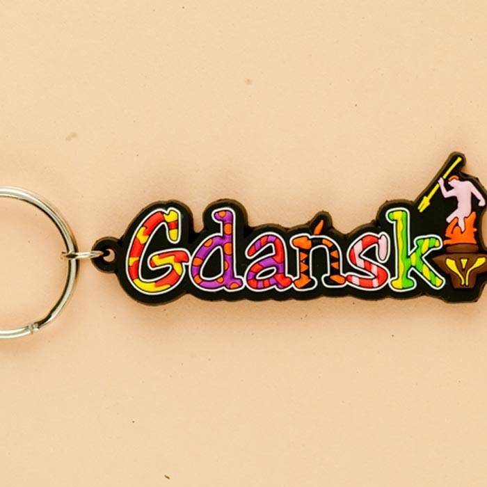 Flexible Keychain - Gdansk, City Name