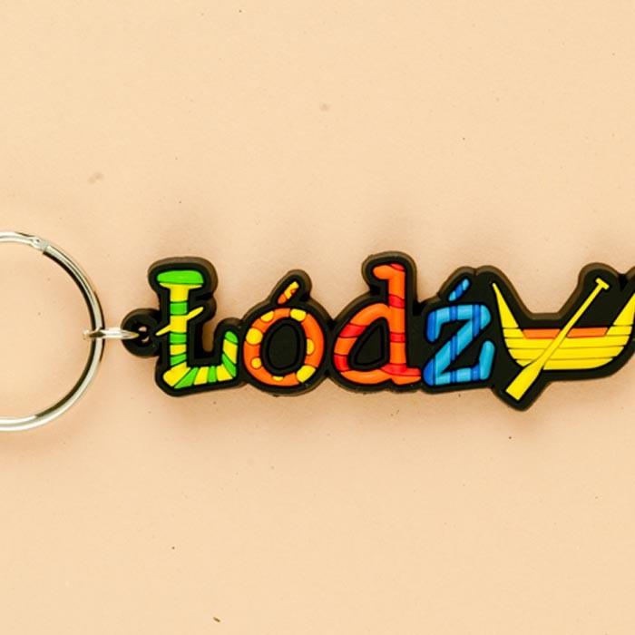 Flexible Keychain - Lodz, City Name