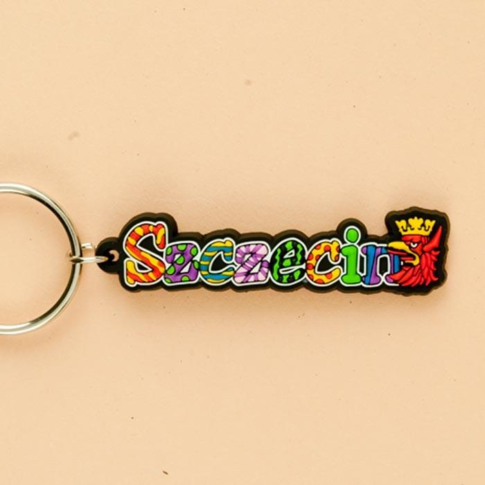 Flexible Keychain - Szczecin, City Name