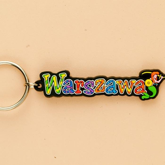 Flexible Keychain - Warsaw, City Name