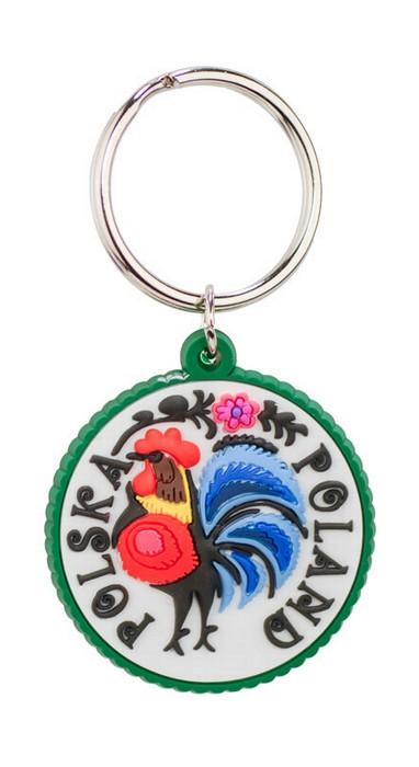 Flexible Keychain - Folk Art: Rooster
