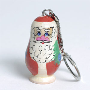 Wooden Keychain - Santa Claus