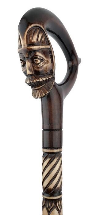 Carved Walking Stick - Head