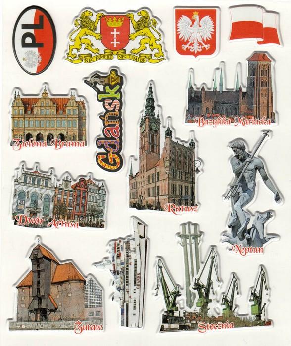 Sticker - Gdansk City, Set of 13