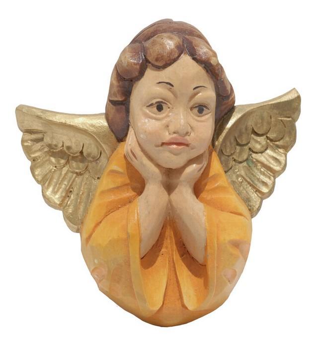 Wood Carved Statue - Angel Bust Image, Orange