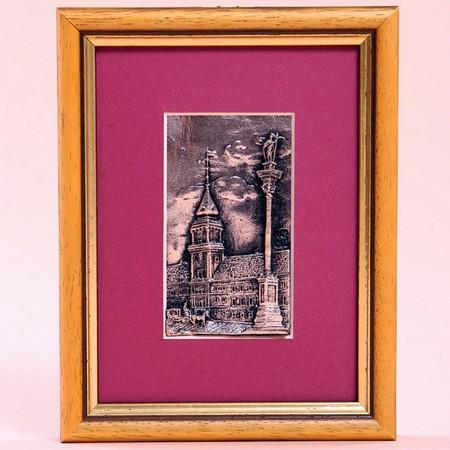 Silver Plated Framed Image - Town Squares of Poland