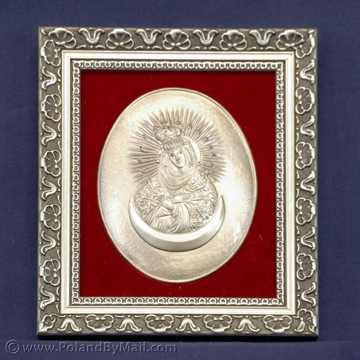 Silver Plated Icon - Sharp Gate Madonna #2 (6x7)