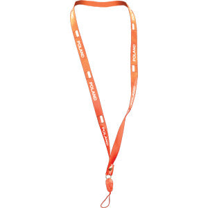 Neck Strap - Narrow POLAND & Flag, Red