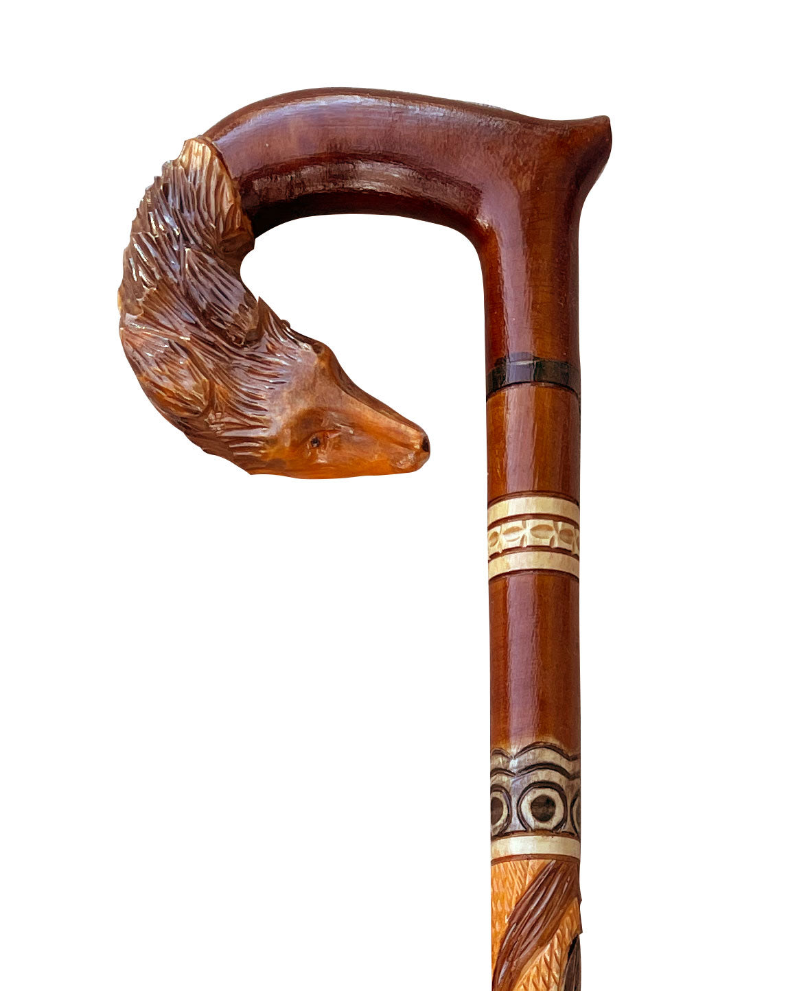 Carved Walking Stick - Fox