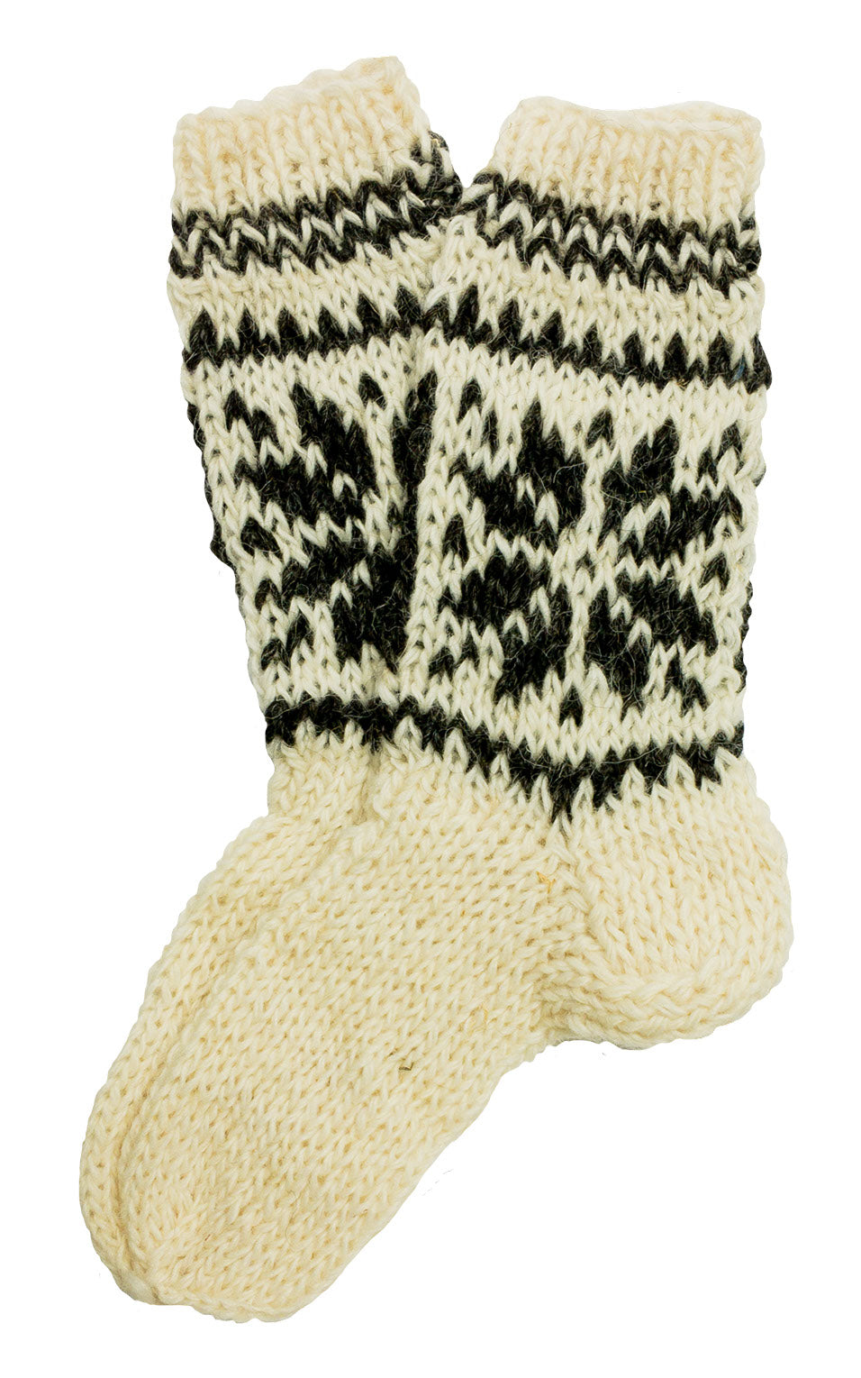 Adult Highlander Wool Socks - Edelweiss, Cream
