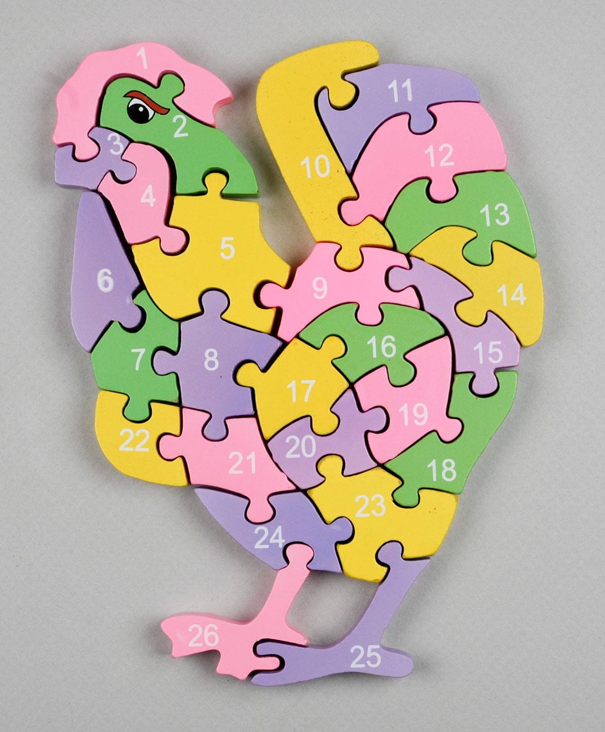 Educational Wooden Puzzle - Rooster