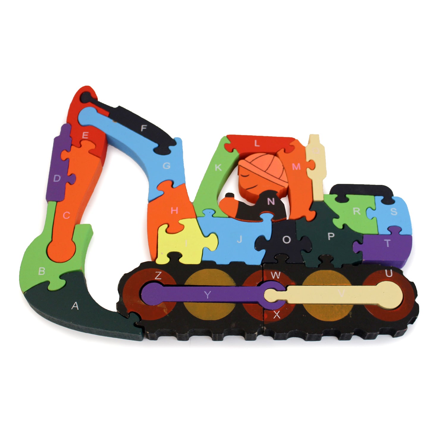 Educational Wooden Puzzle - Backhoe