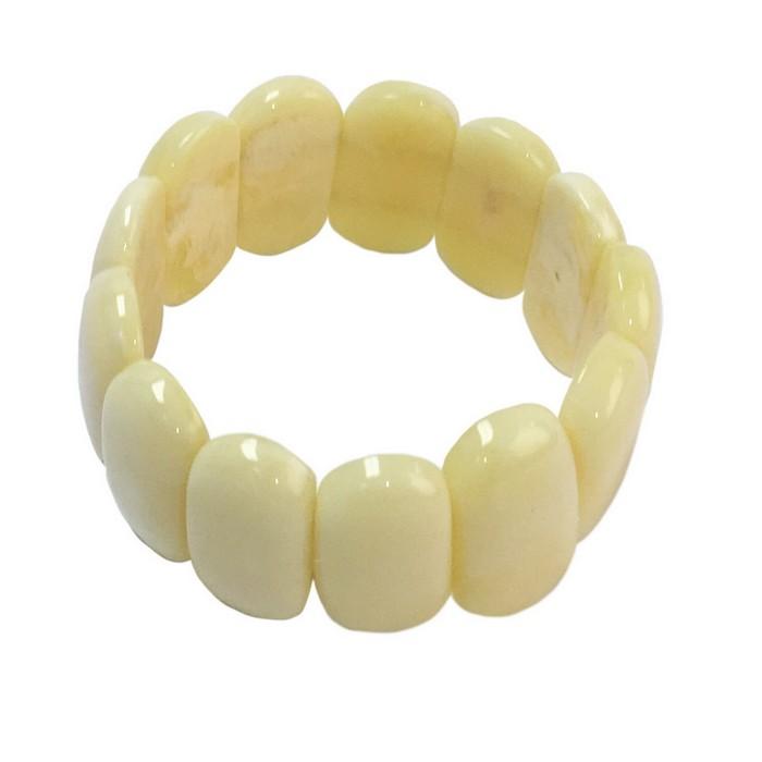 Pressed Yellow Amber Bracelet