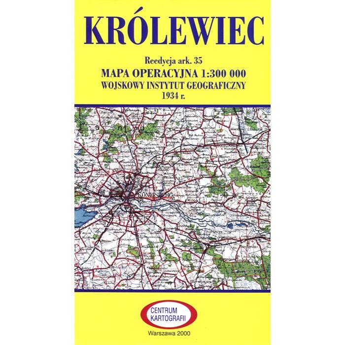 Pre WWII Poland  Map - Krolewiec 1927-1938