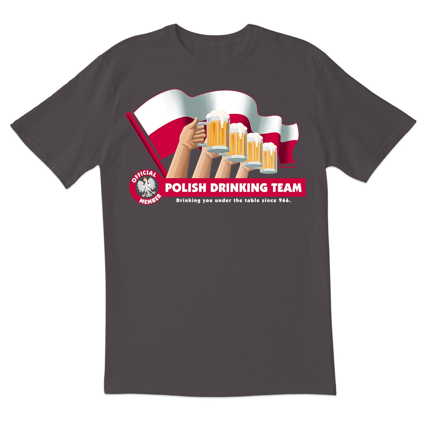 Polish Drinking Team Flag Short Sleeve Tshirt