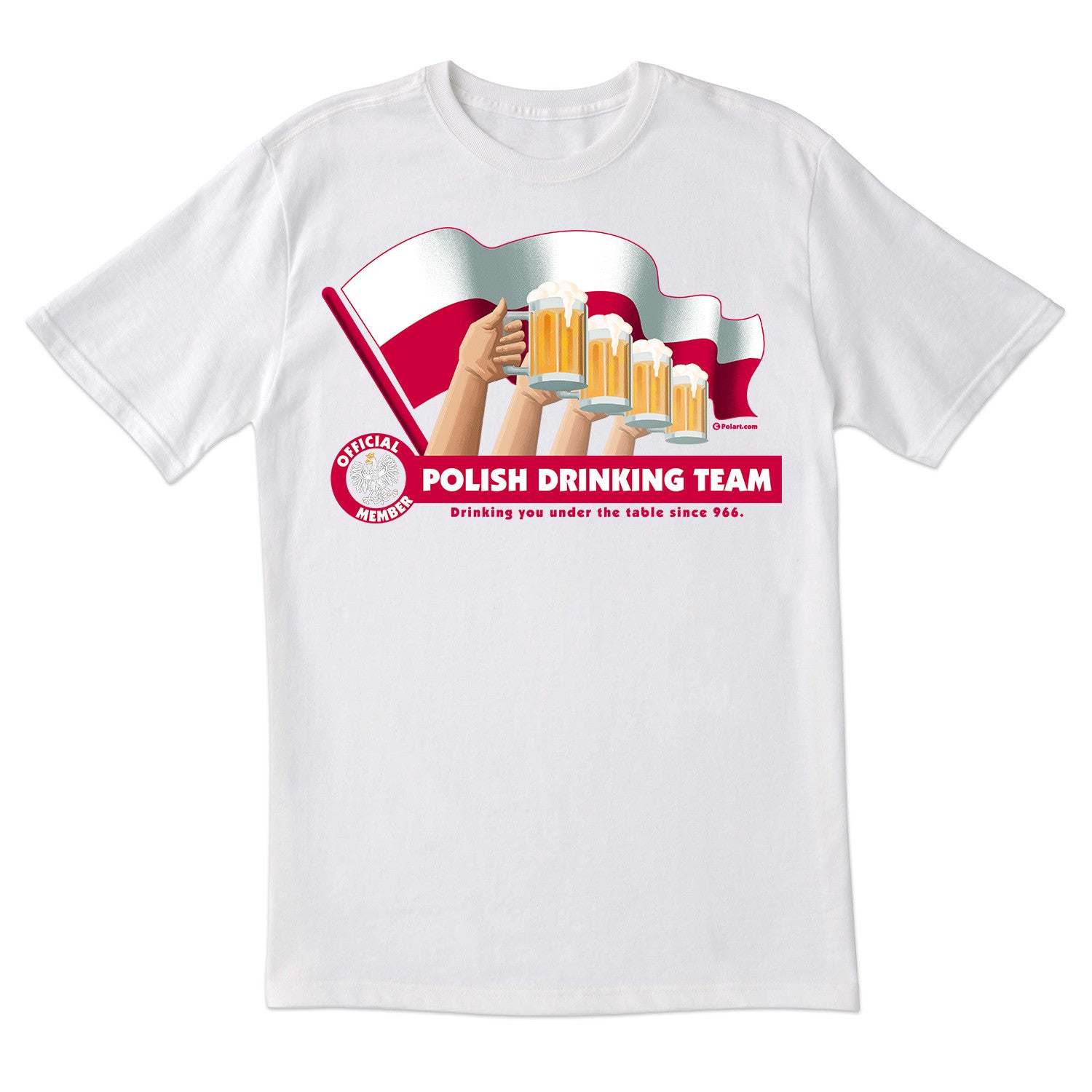 Polish Drinking Team Flag Short Sleeve Tshirt