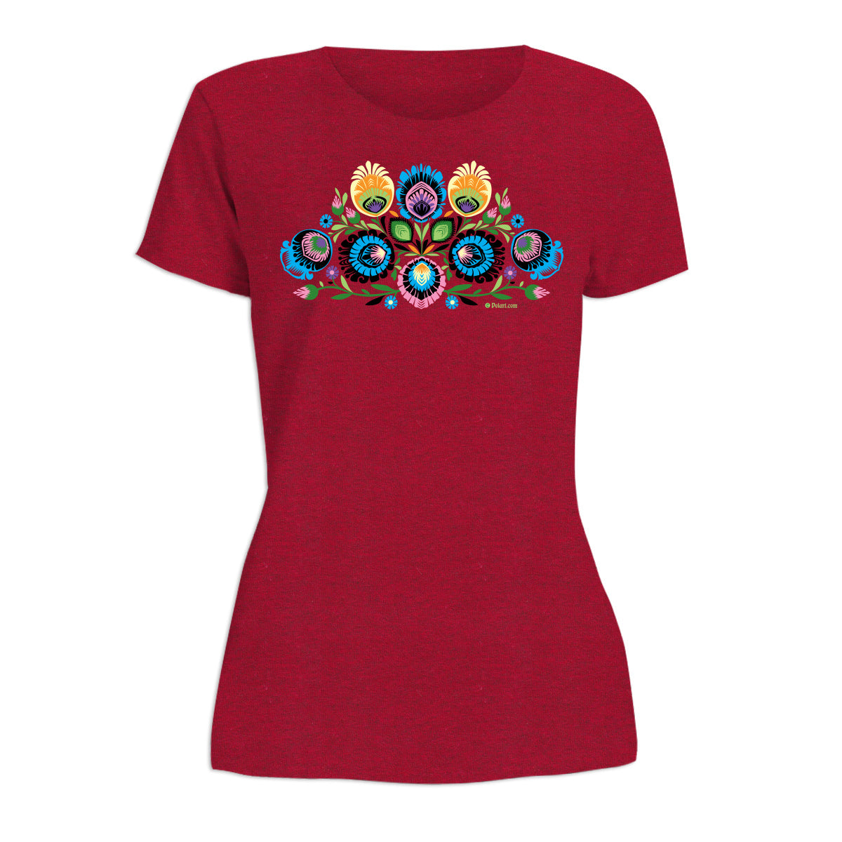 Folk Art Wycinanki Women's Short Sleeve Tshirt