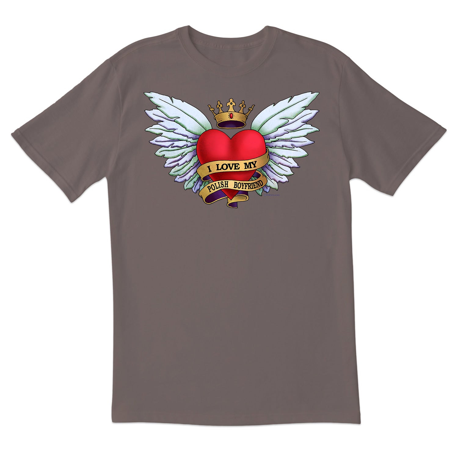 Heart Tattoo Polish Boyfriend Short Sleeve Tshirt
