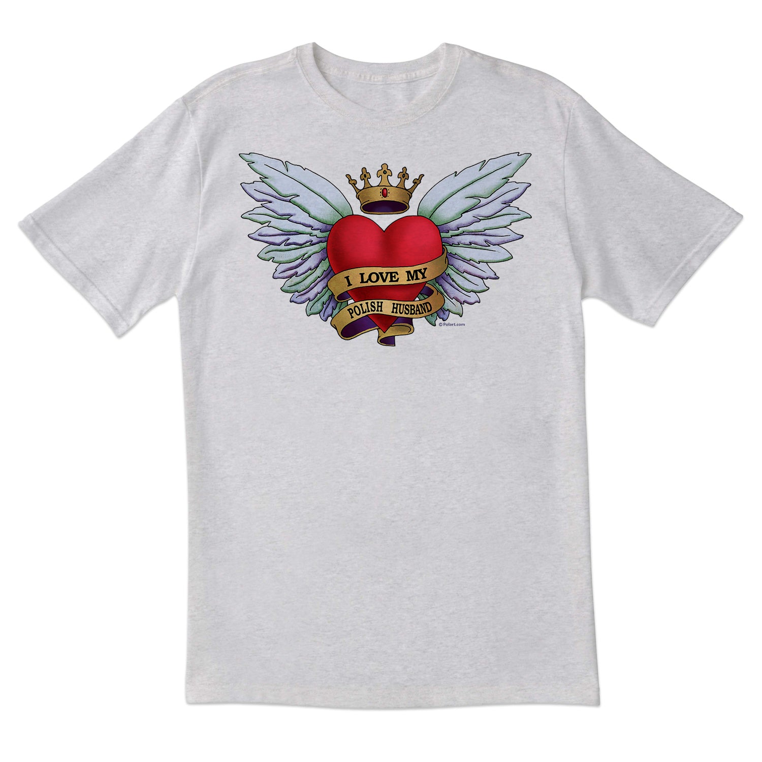 Heart Tattoo Polish Husband Short Sleeve Tshirt