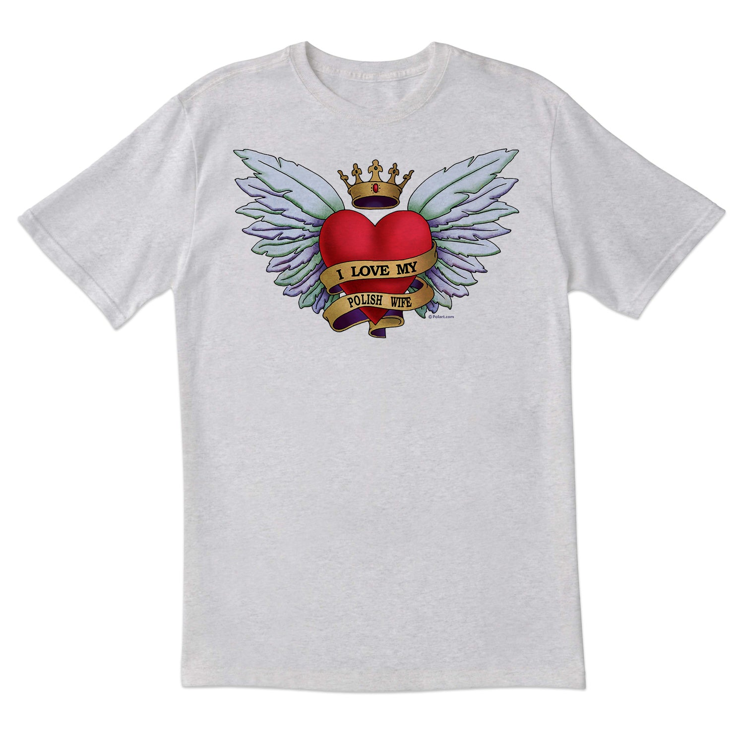 Heart Tattoo Polish Wife Short Sleeve Tshirt