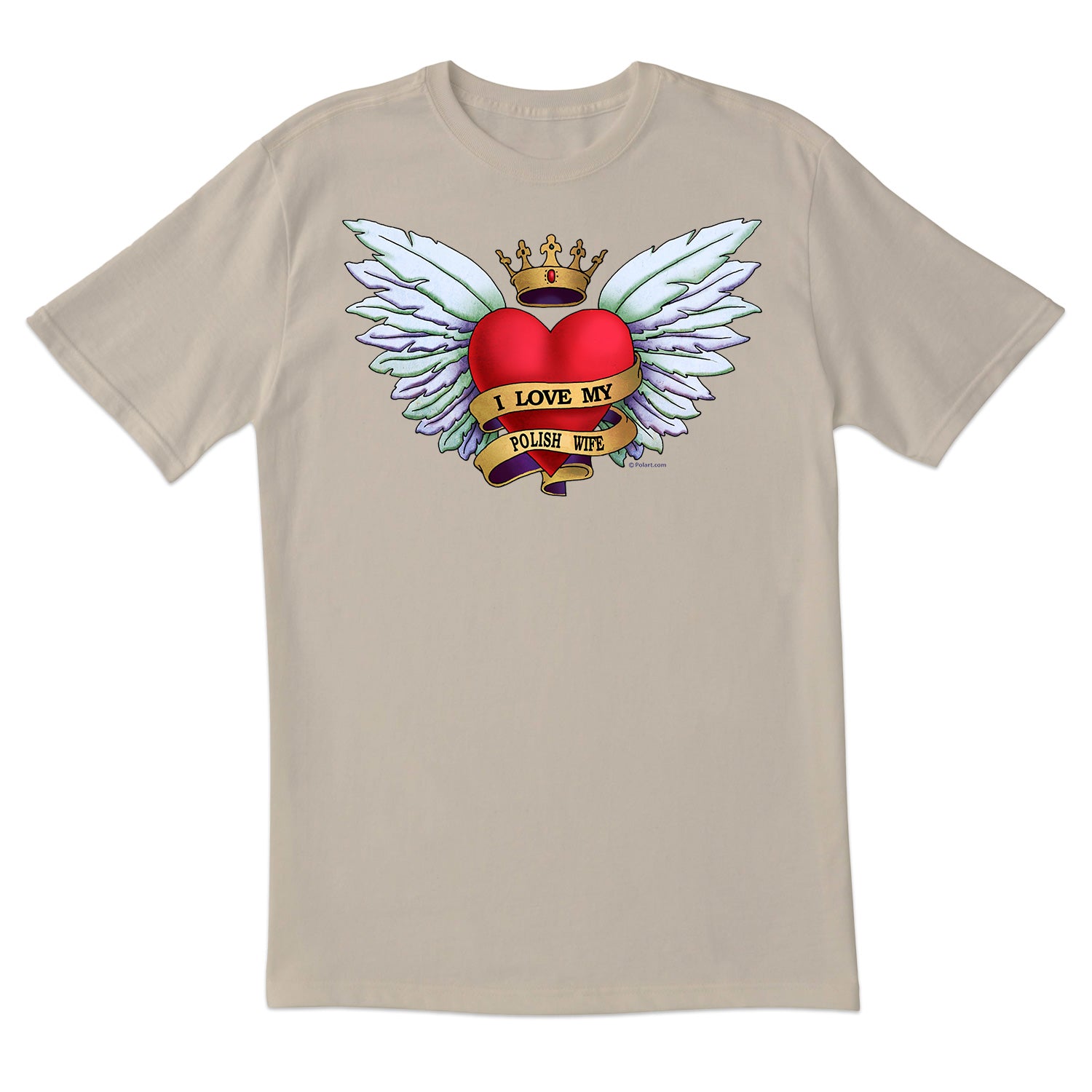 Heart Tattoo Polish Wife Short Sleeve Tshirt