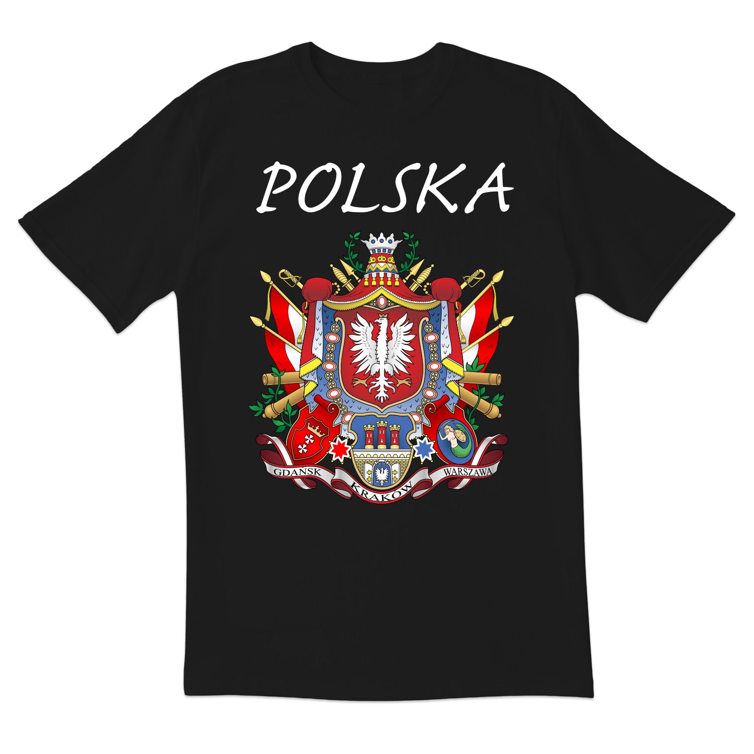 Polska With Three Cities Short Sleeve Tshirt