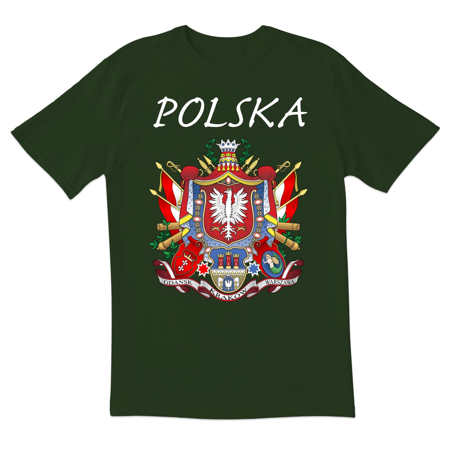 Polska With Three Cities Short Sleeve Tshirt