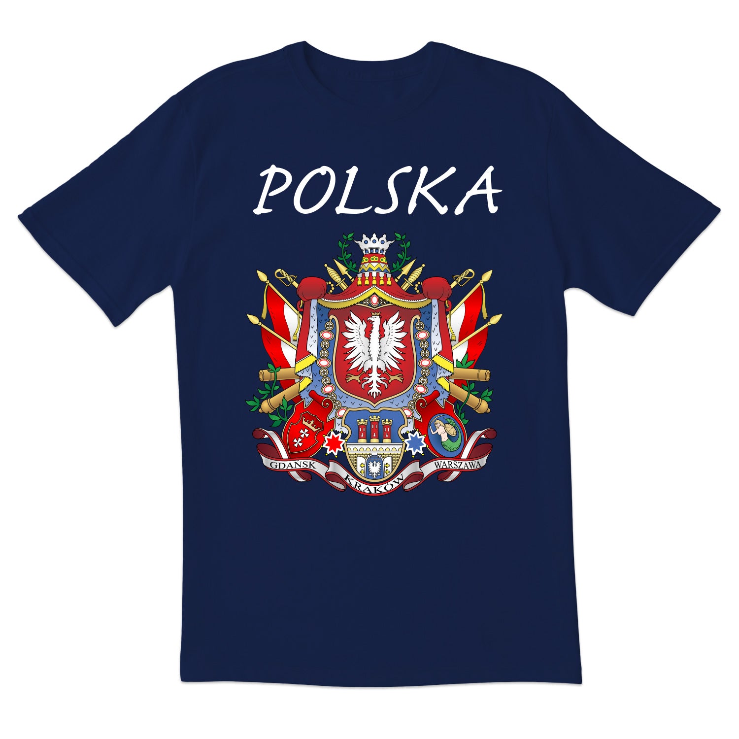 Polska With Three Cities Short Sleeve Tshirt