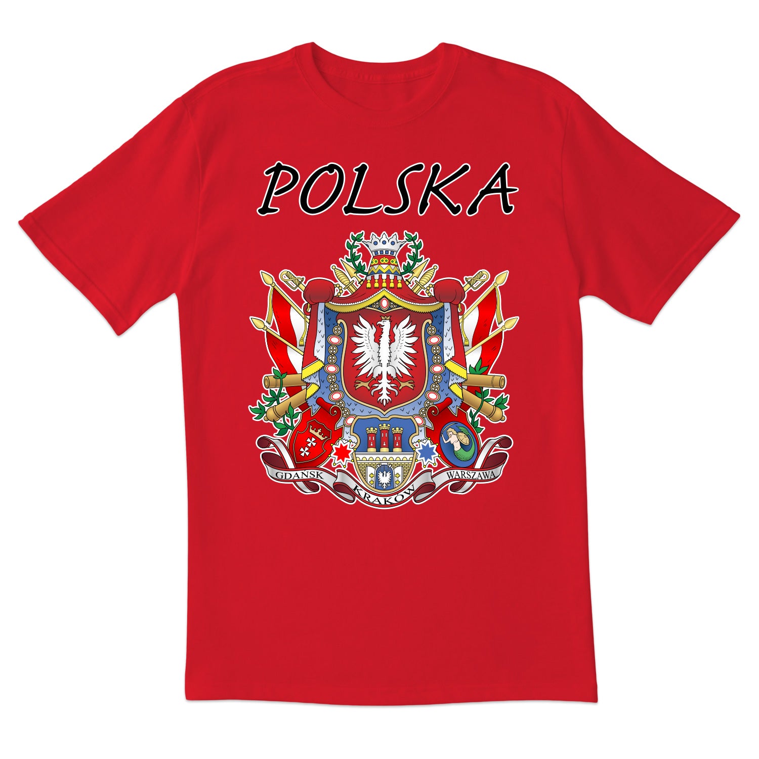 Polska With Three Cities Short Sleeve Tshirt