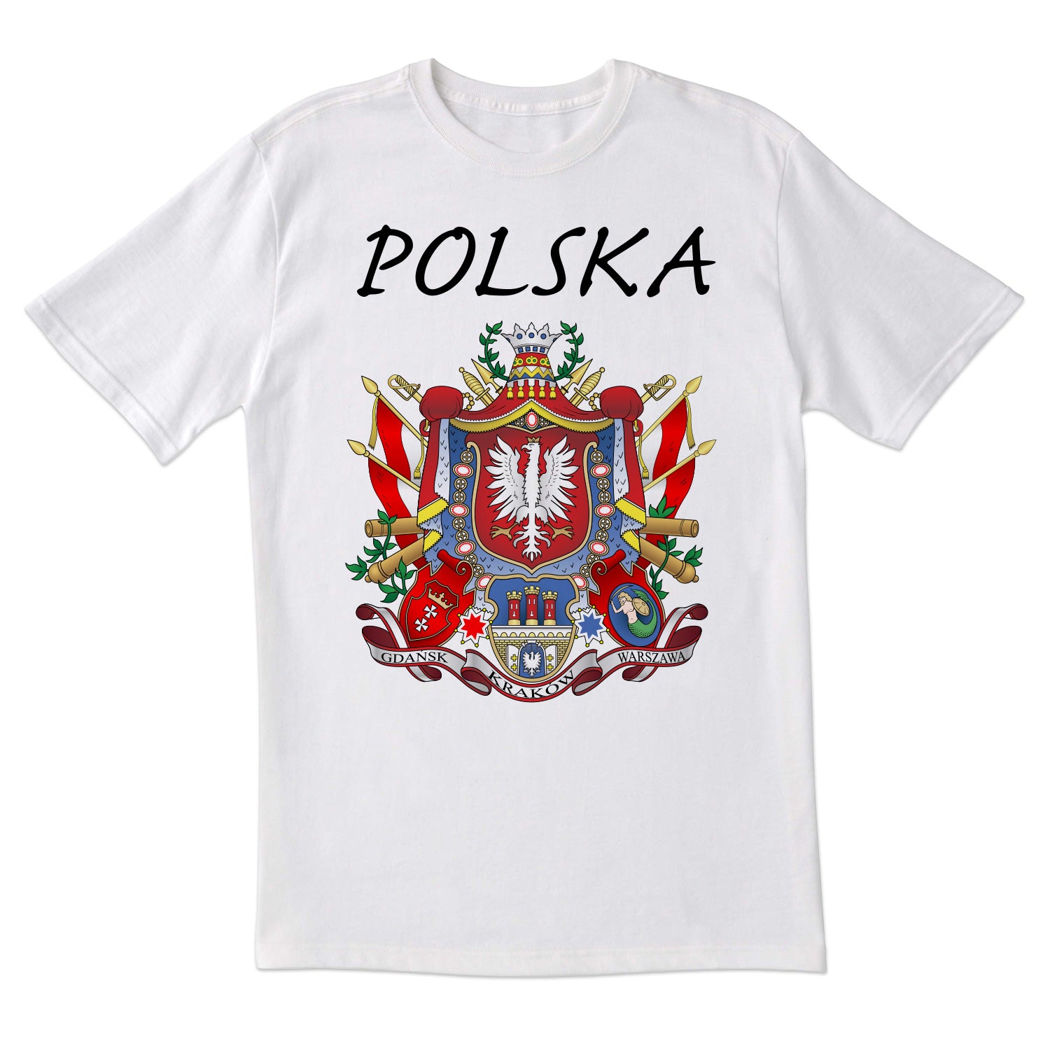 Polska With Three Cities Short Sleeve Tshirt