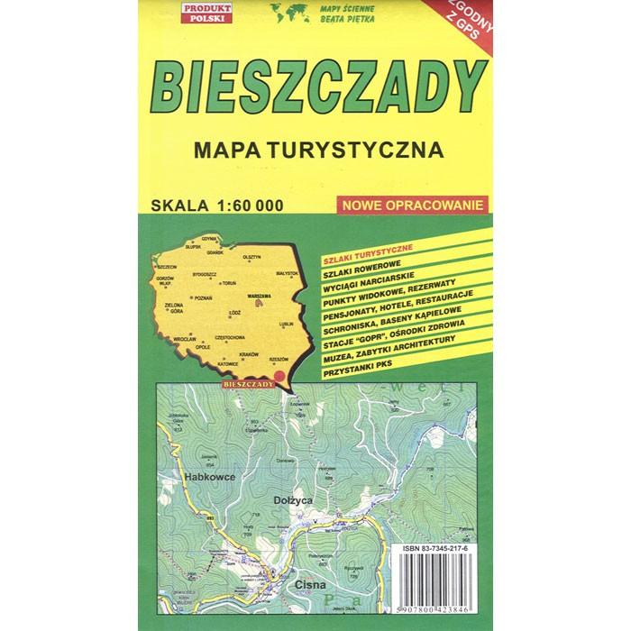 Bieszczady Mountains Map