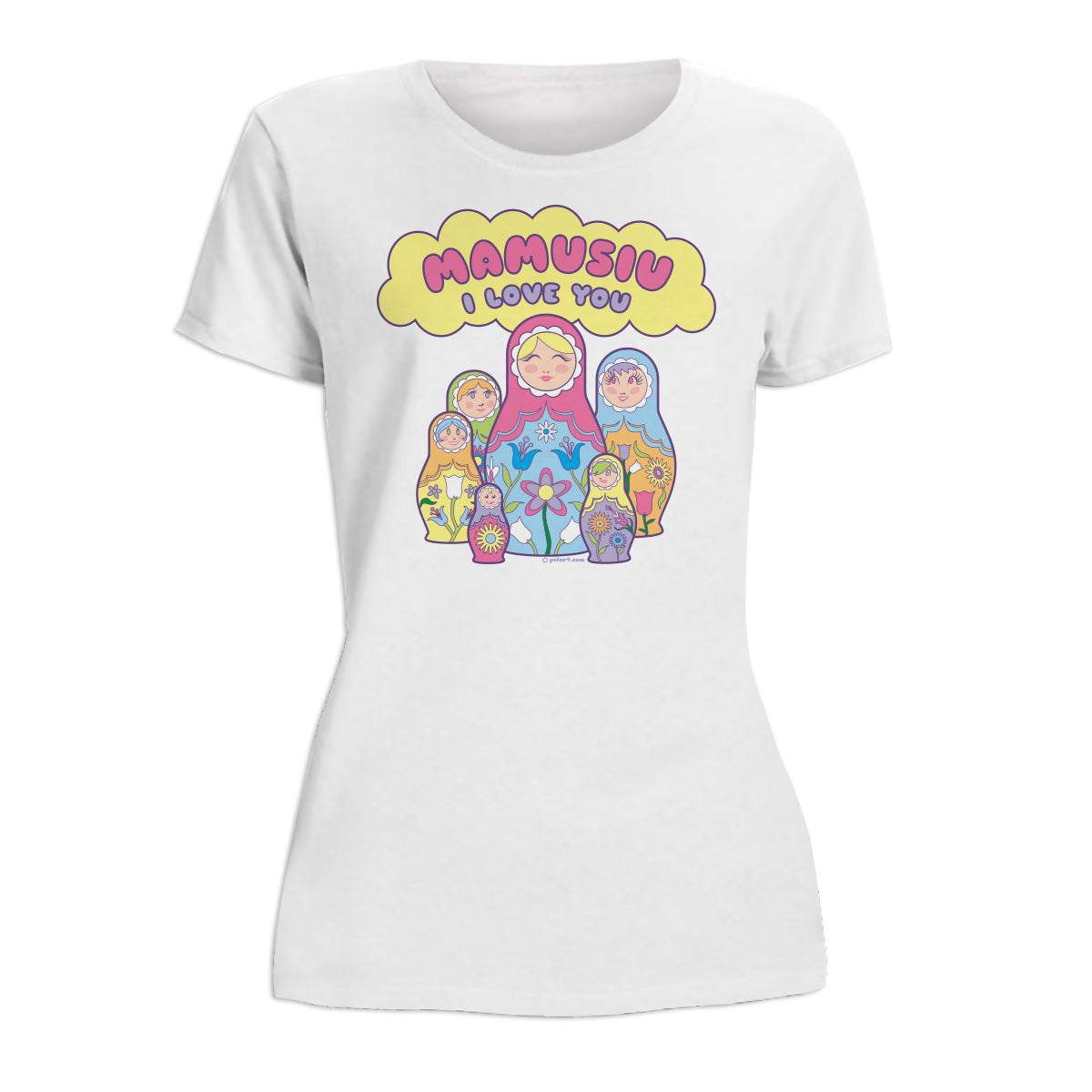 Mamusiu I Love You Women's Short Sleeve Tshirt