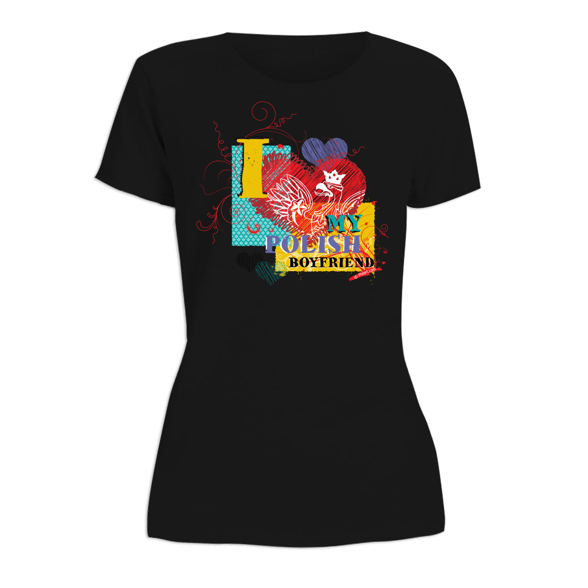 I Love My Polish Boyfriend Women's Short Sleeve Tshirt