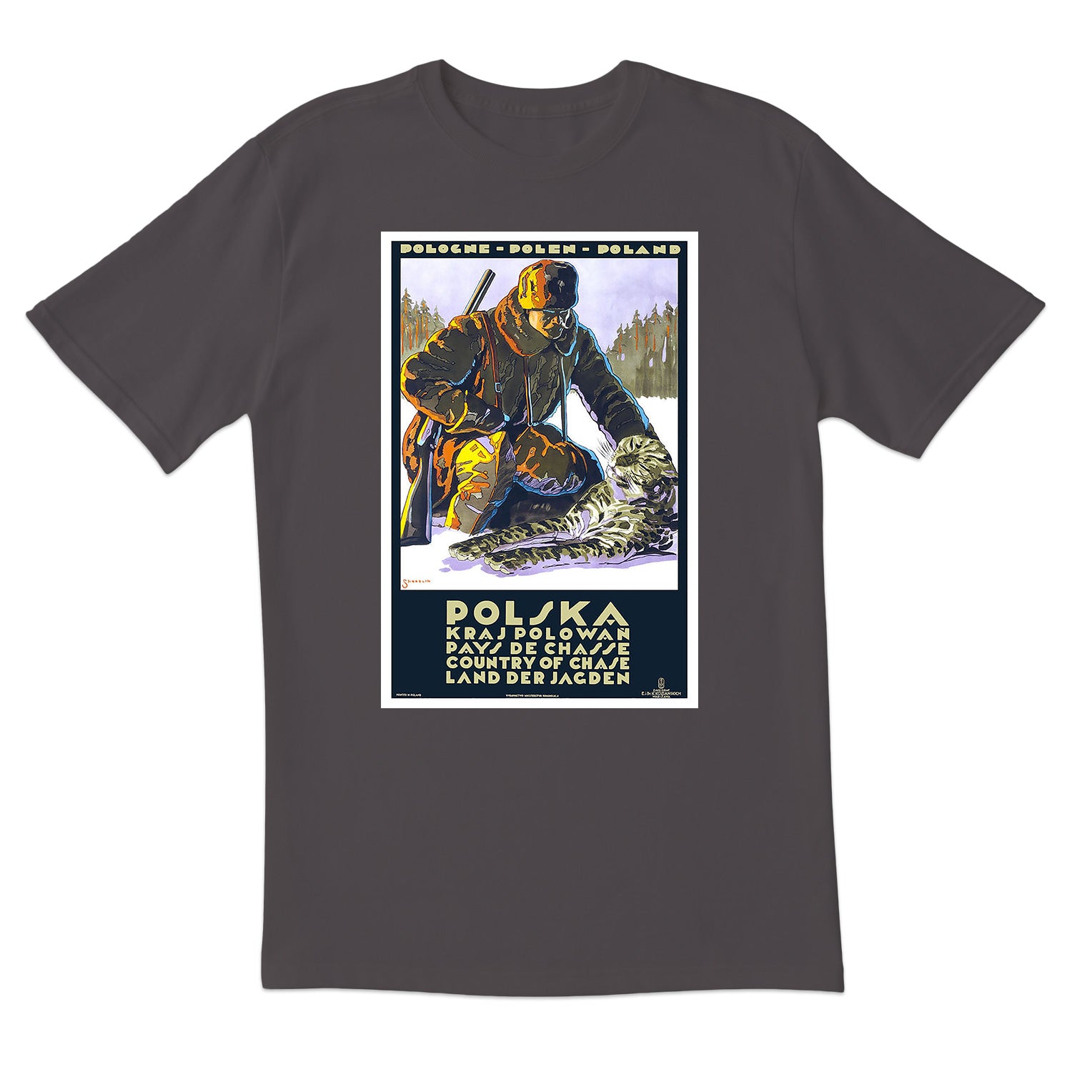 Vintage Poster Polska Land of The Chase Short Sleeve Tshirt