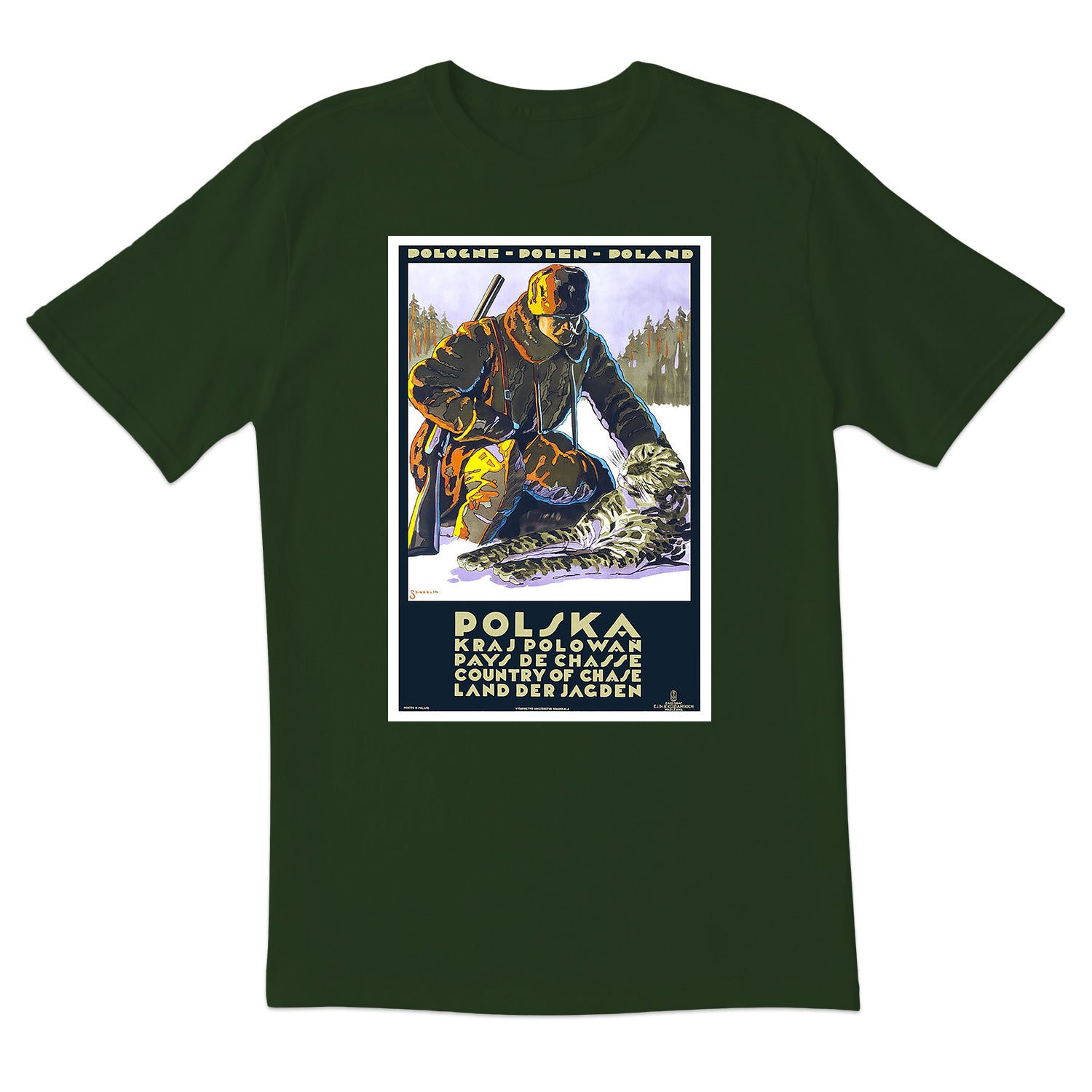 Vintage Poster Polska Land of The Chase Short Sleeve Tshirt