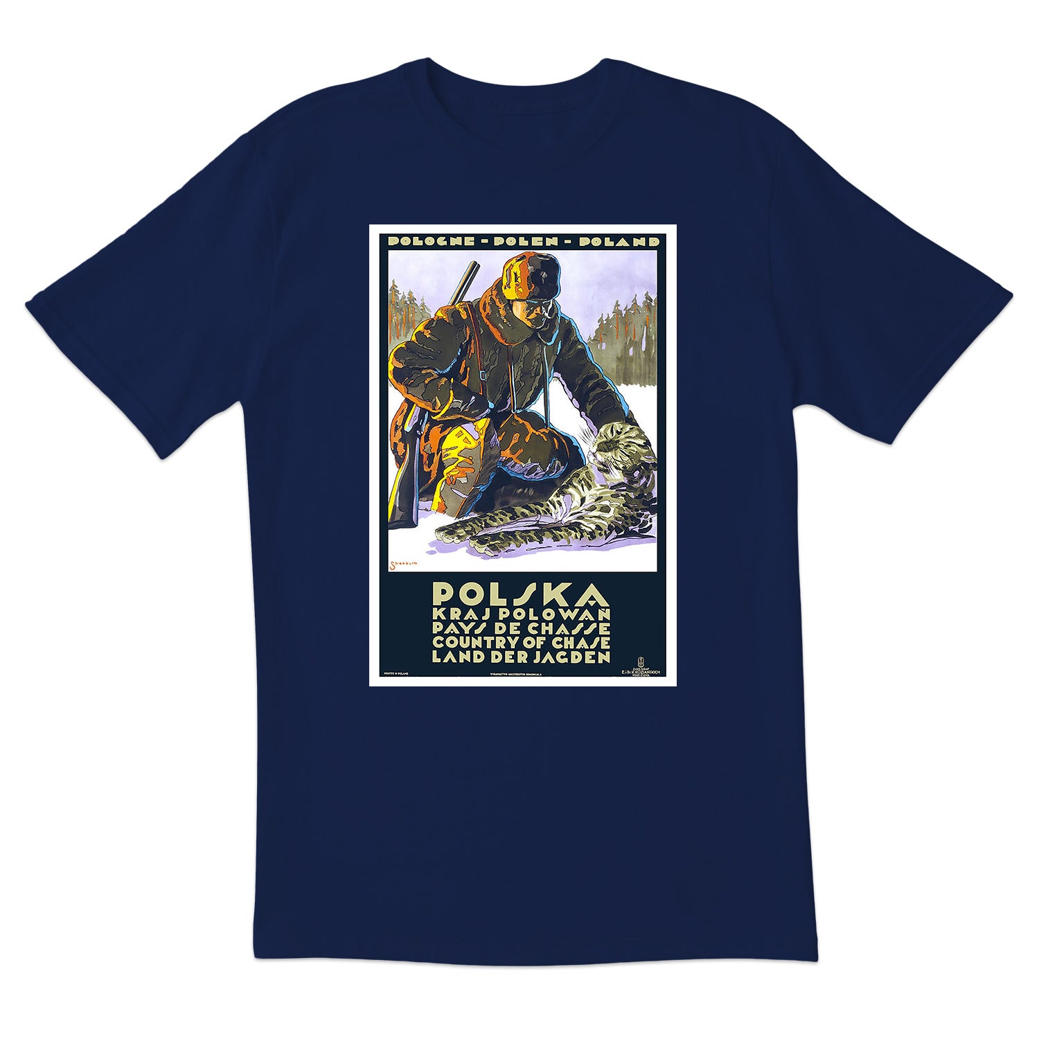 Vintage Poster Polska Land of The Chase Short Sleeve Tshirt