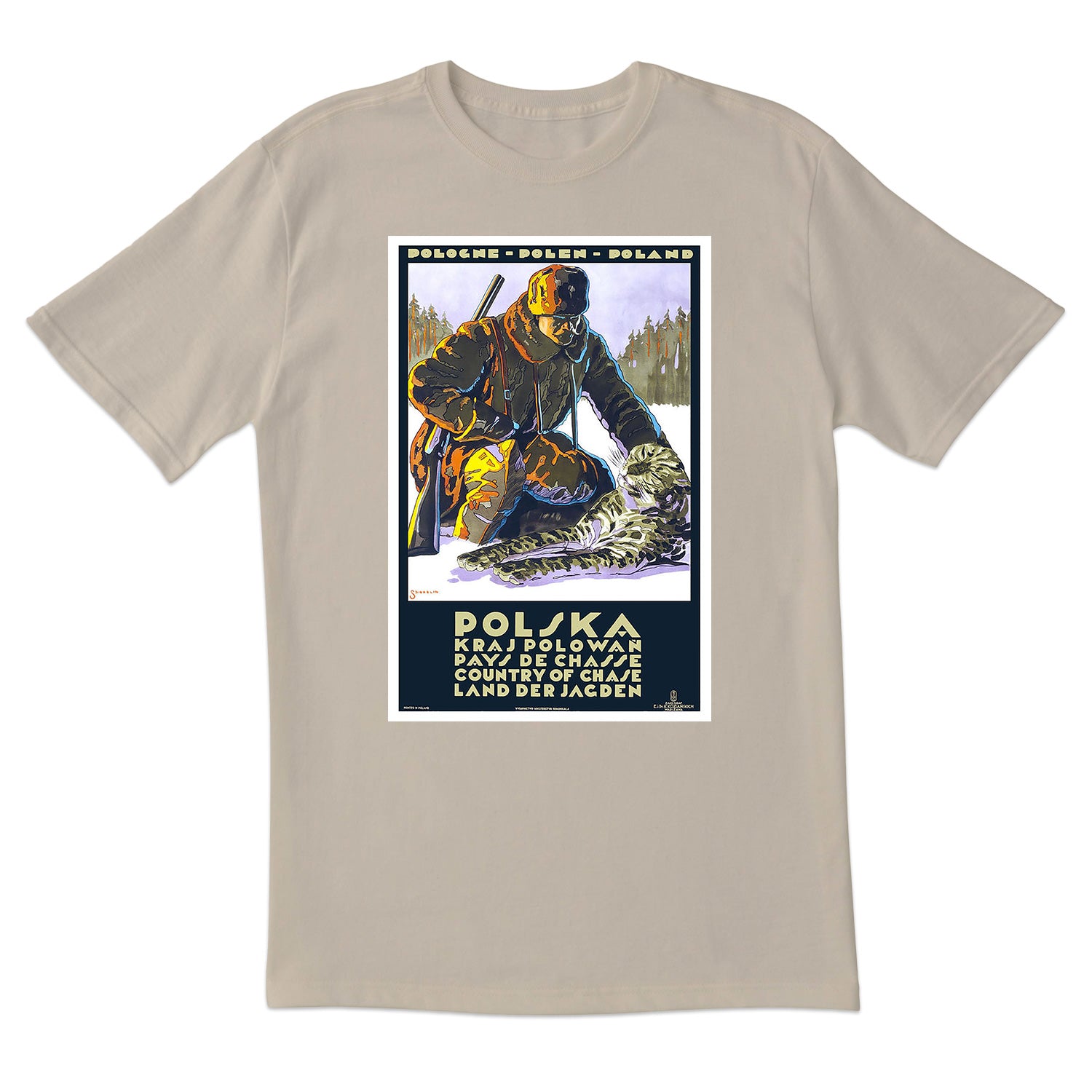 Vintage Poster Polska Land of The Chase Short Sleeve Tshirt