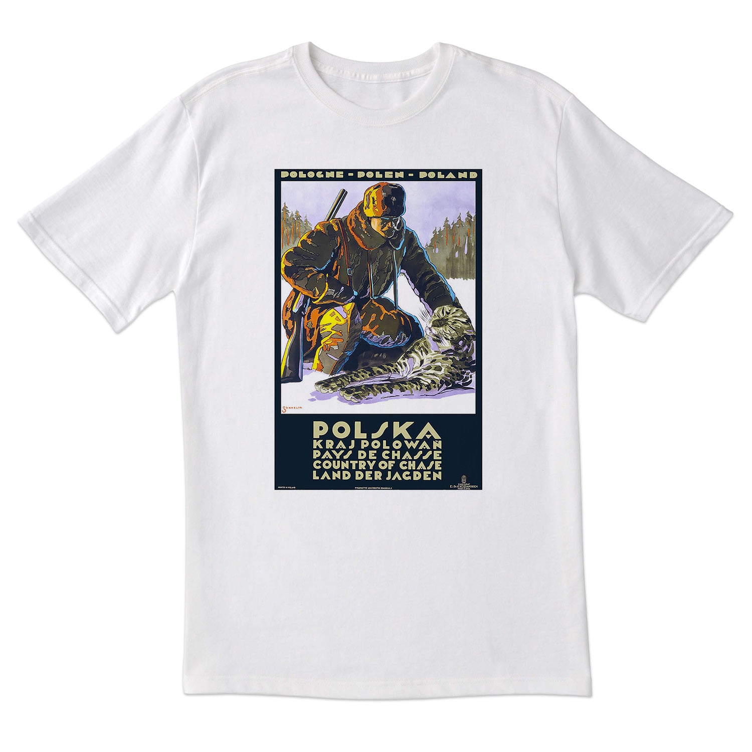 Vintage Poster Polska Land of The Chase Short Sleeve Tshirt