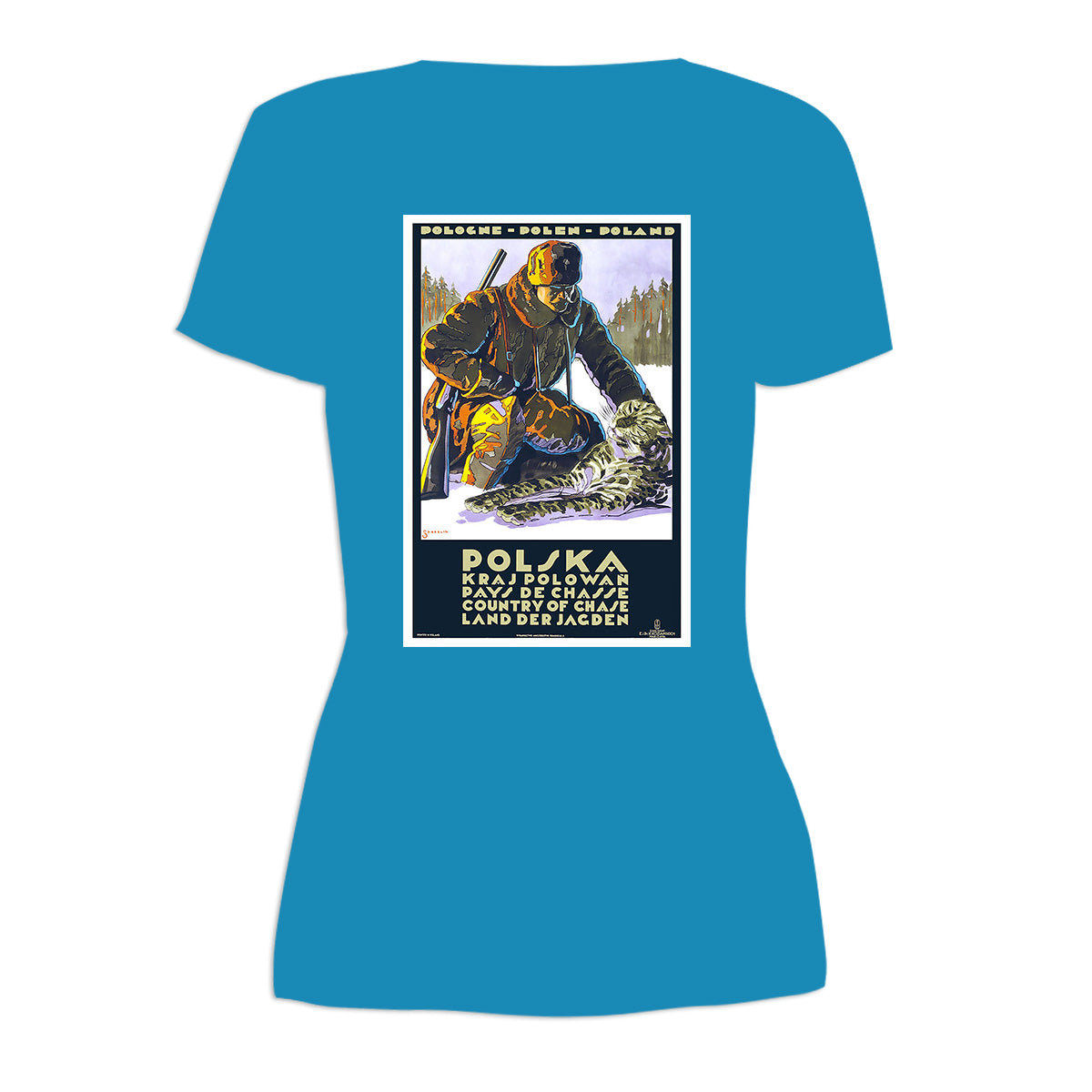 Vintage Poster Polska Land of The Chase Women's Short Sleeve Tshirt