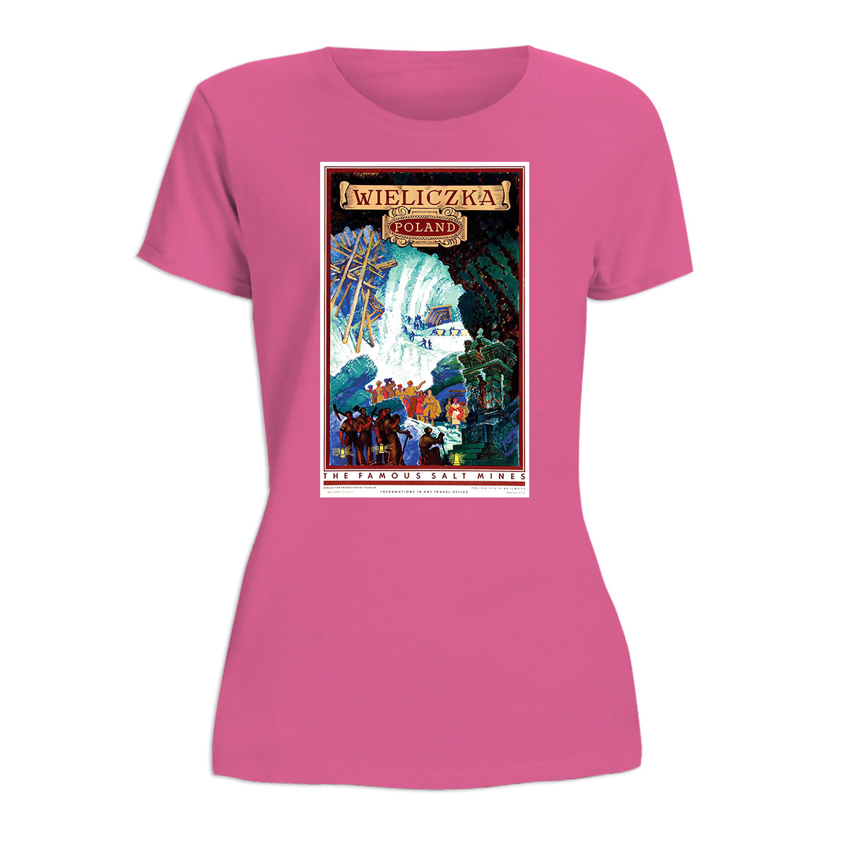 Vintage Poster Wieliczka Famous Salt Mine Women's Short Sleeve Tshirt