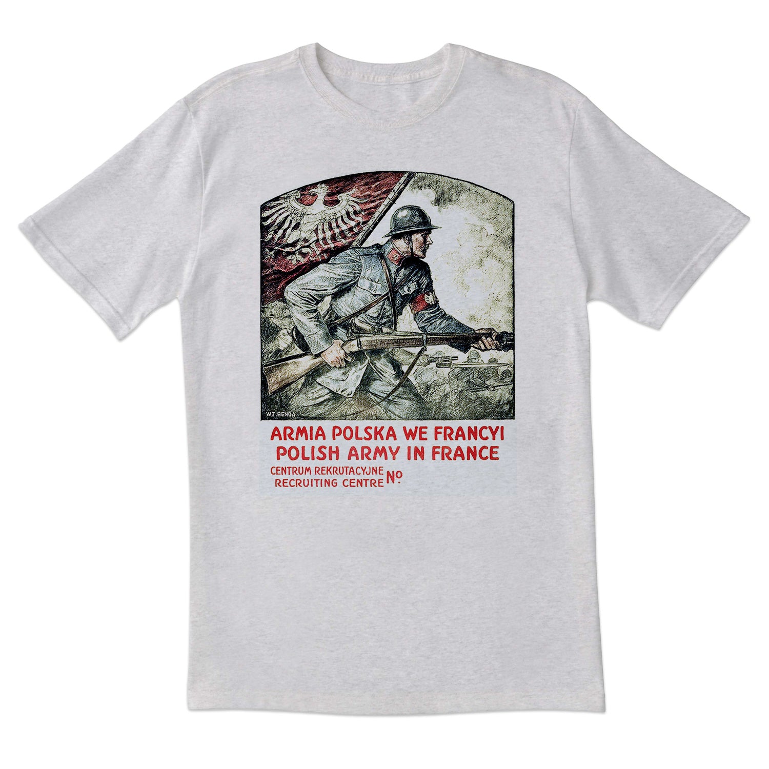 Vintage Poster Polish Army in France Short Sleeve Tshirt