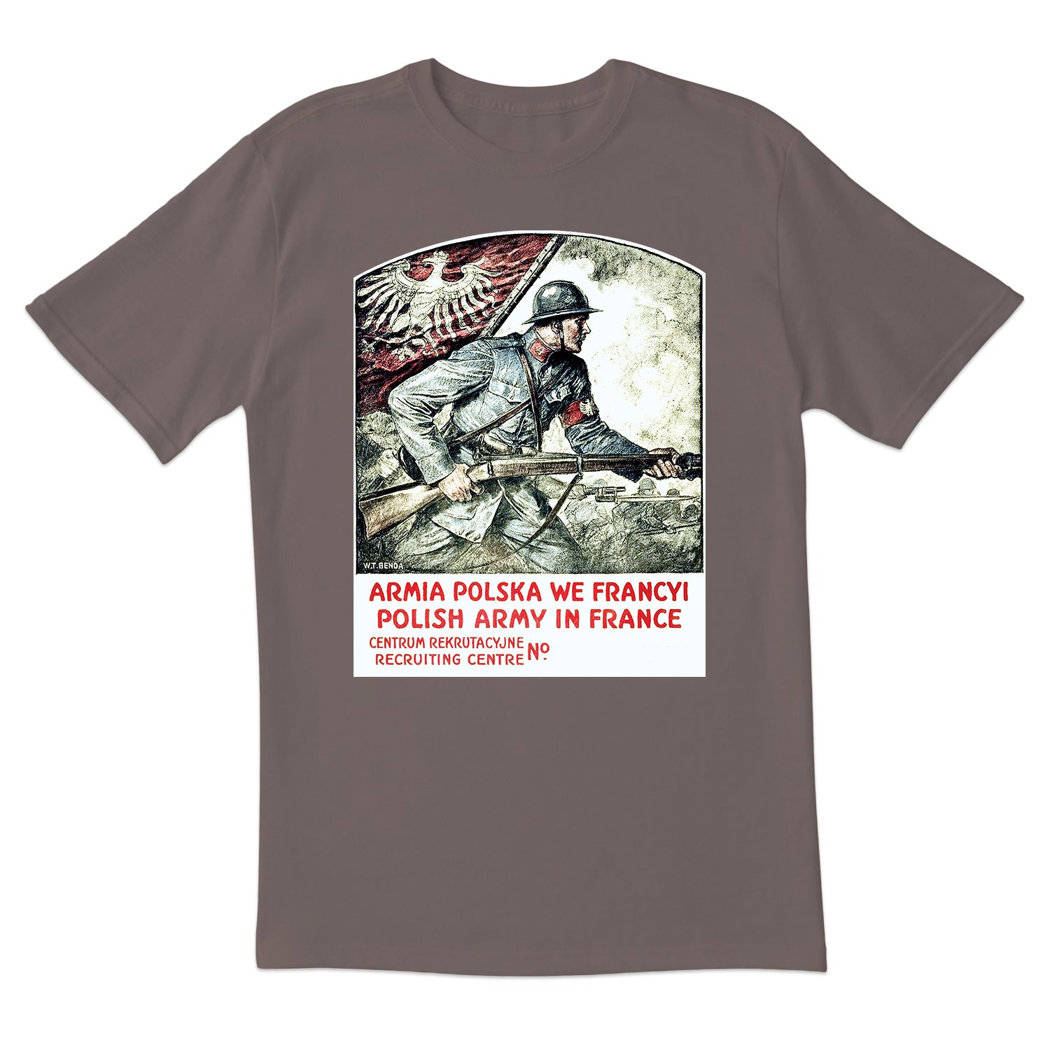 Vintage Poster Polish Army in France Short Sleeve Tshirt