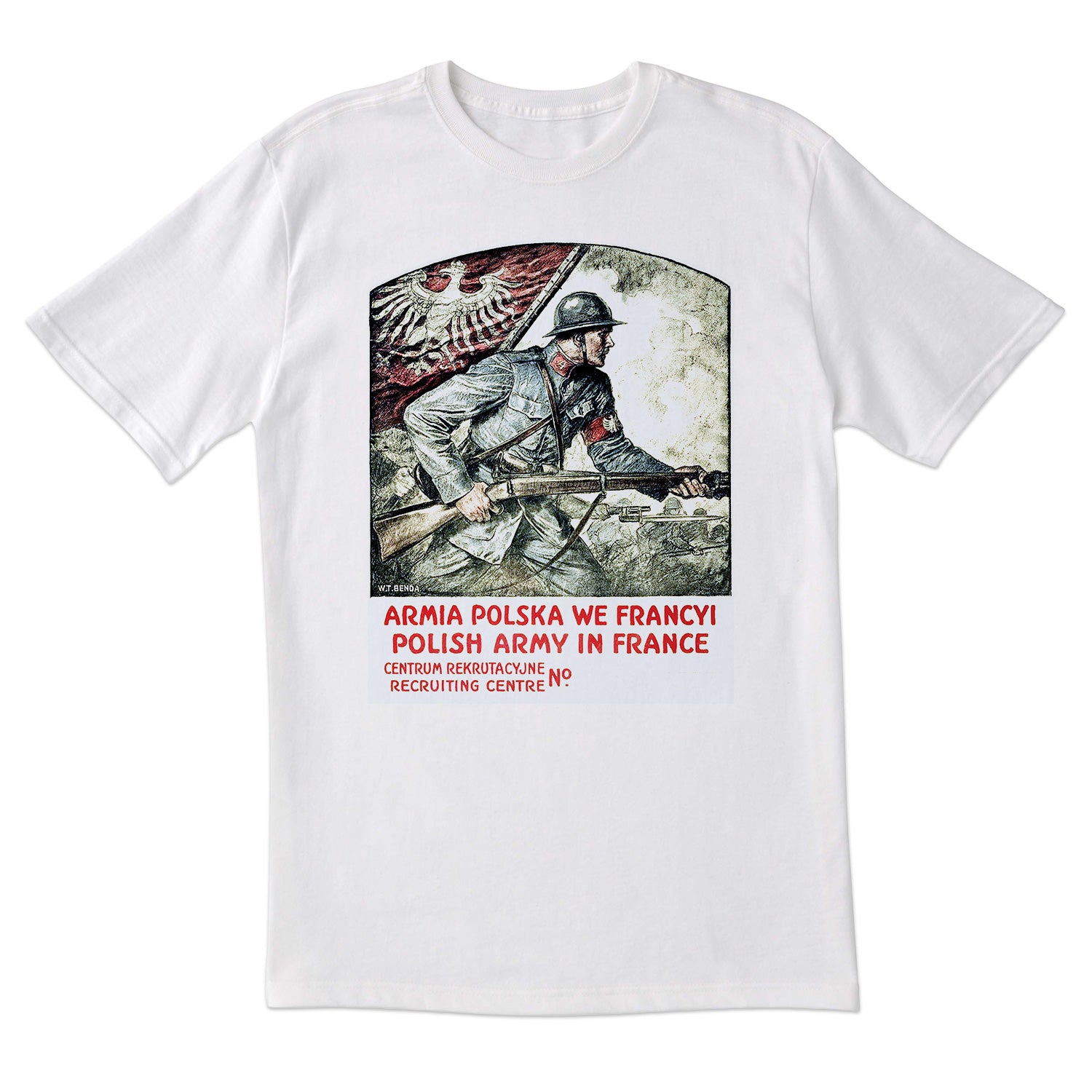 Vintage Poster Polish Army in France Short Sleeve Tshirt