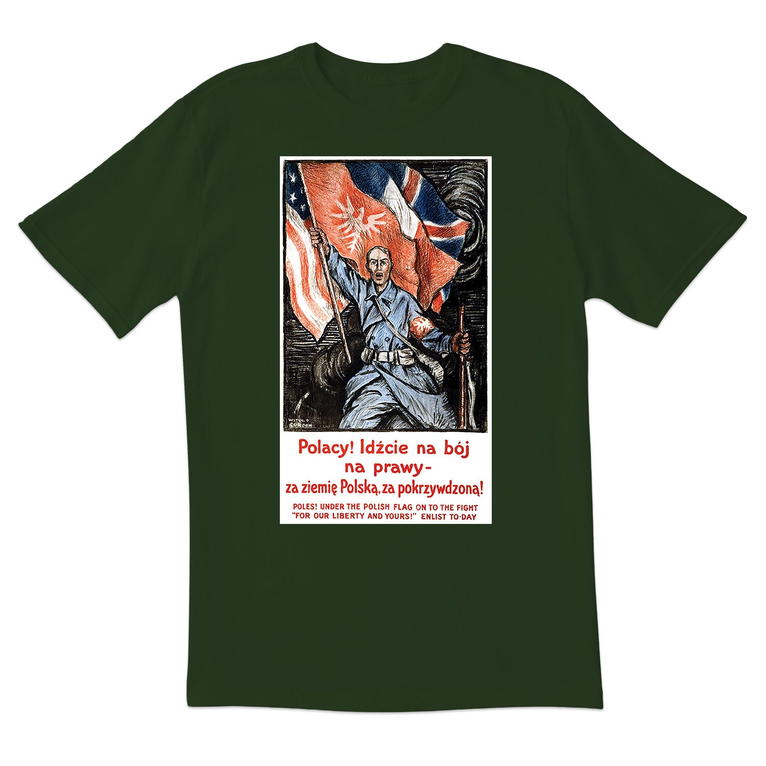 Vintage Poster Enlist in The Polish Army Short Sleeve Tshirt