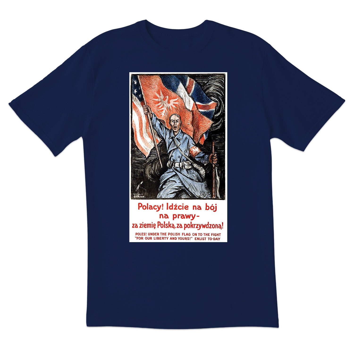 Vintage Poster Enlist in The Polish Army Short Sleeve Tshirt
