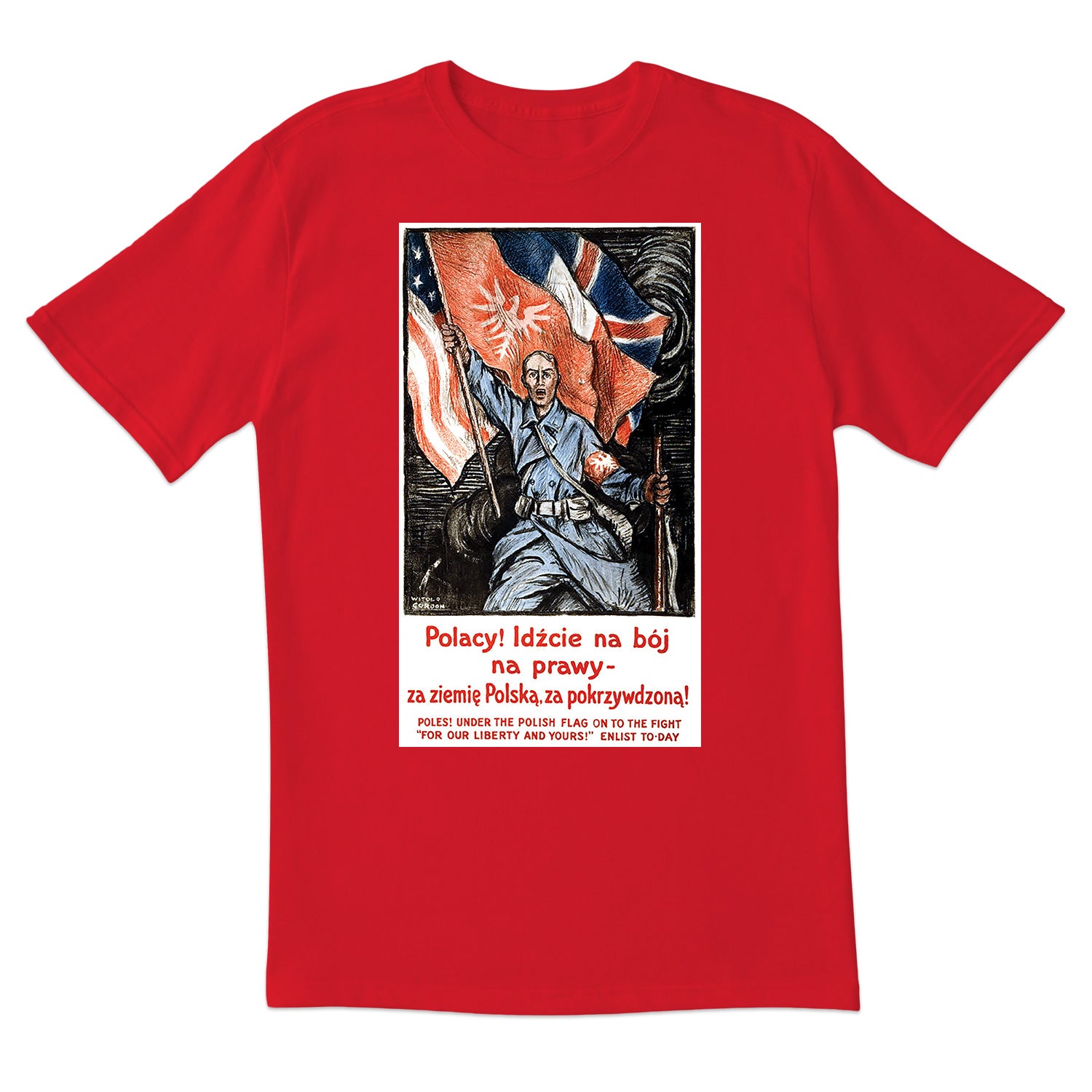 Vintage Poster Enlist in The Polish Army Short Sleeve Tshirt