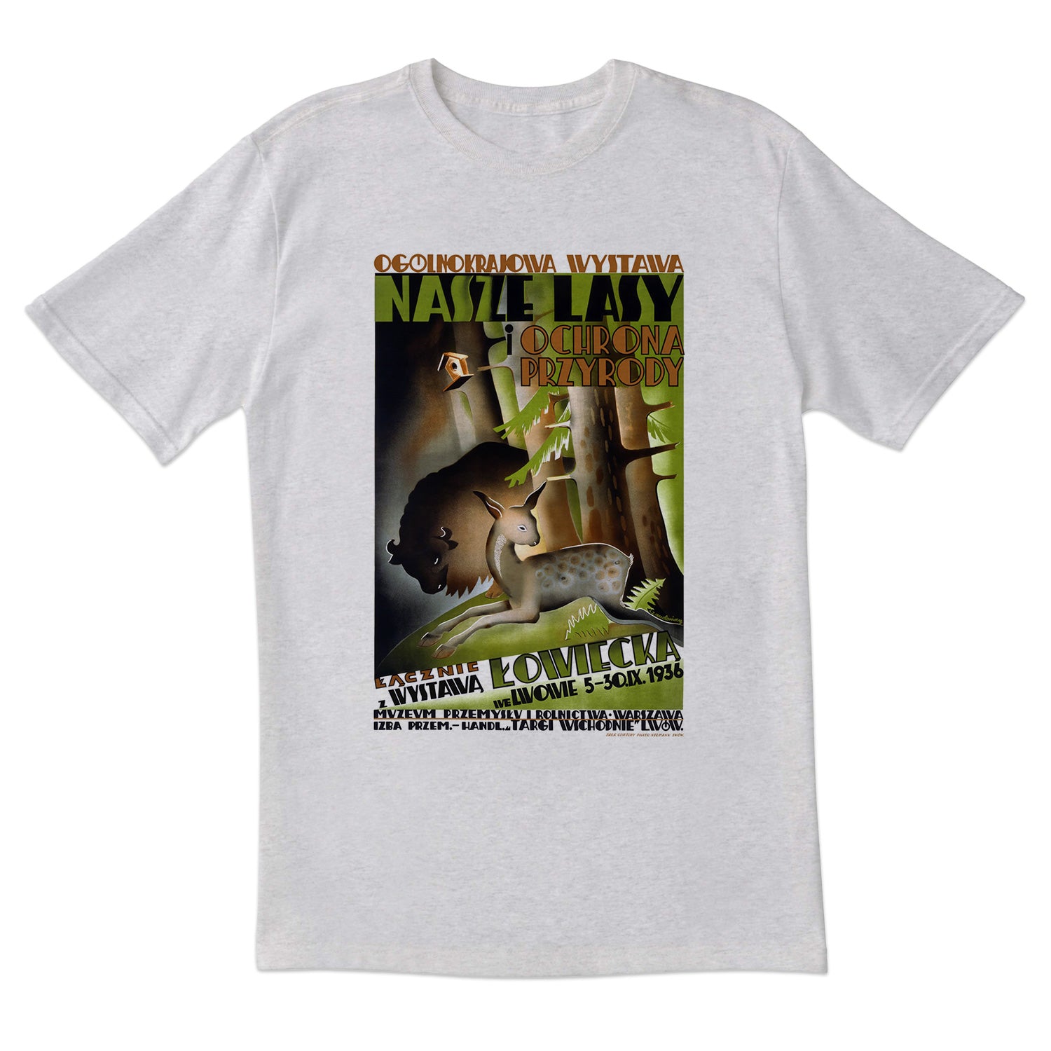 Vintage Poster 1936 PL Nature Exhibition Short Sleeve Tshirt
